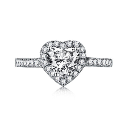[AuraEcho]Eternity Splashy Romantic Heart Shape Lover Ring