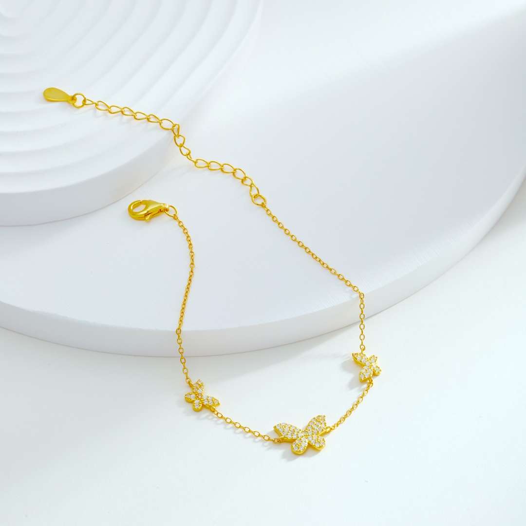 [AuraEcho]Delicate Butterfly Pendant Bracelet