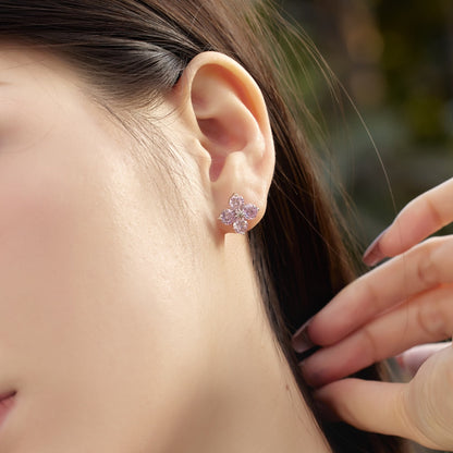 [AuraEcho]Four-Leaf Clover Eight-Pointed Star Earrings