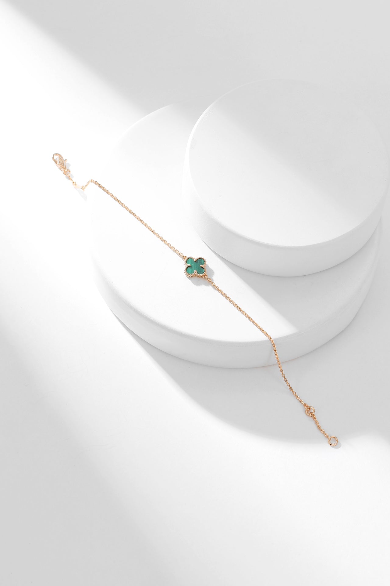 [AuraEcho]CLOVER BRACELET MALACHITE 1 MOTIF