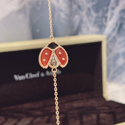 [AuraEcho]LUCKY SPRING 1 MOTIF PINK GOLD BRACELET